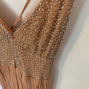 Free People Neutral Sequin Dress